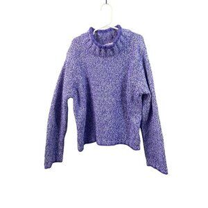 Girl Connection Purple Textured Knit Sweater XL‎ 14/16 Polyester Made In Korea